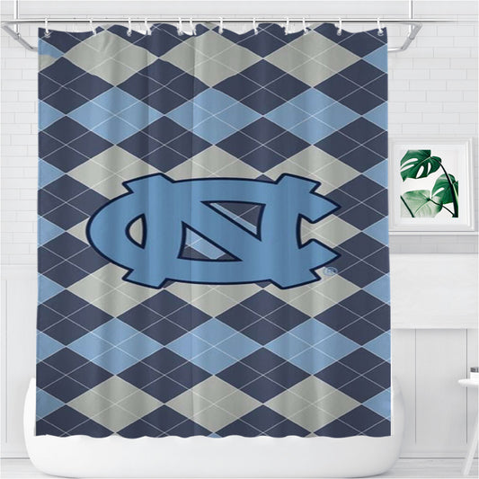Personalized North Carolina Tar Heels Shower Curtain Farmhouse Bathroom Decor