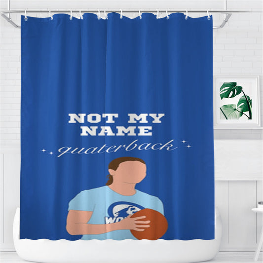 Not My Name Quaterback Bathroom Shower Curtain Fabric Waterproof