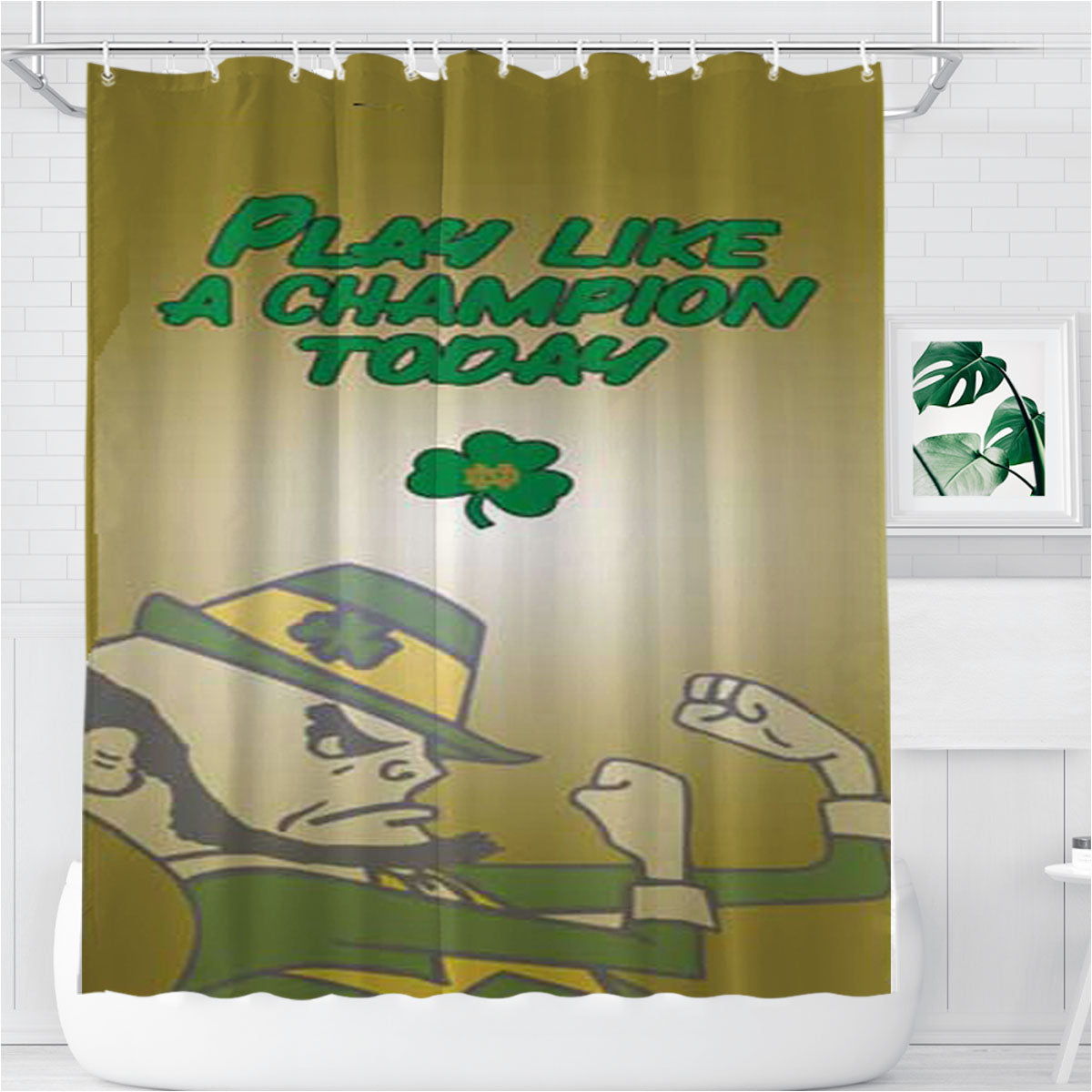 Notre Dame Yellow Fade Bathroom Shower Curtain Fabric Waterproof | 66 X 72 Inch