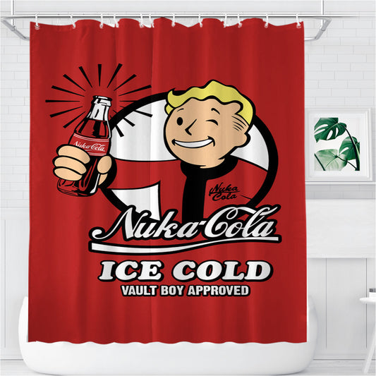 Personalized Nuka Cola Shower Curtain Farmhouse Bathroom Decor