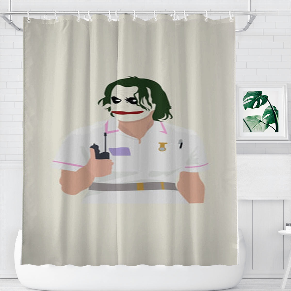 Nurse Joker Bathroom Shower Curtain Fabric Waterproof | 66 X 72 Inch