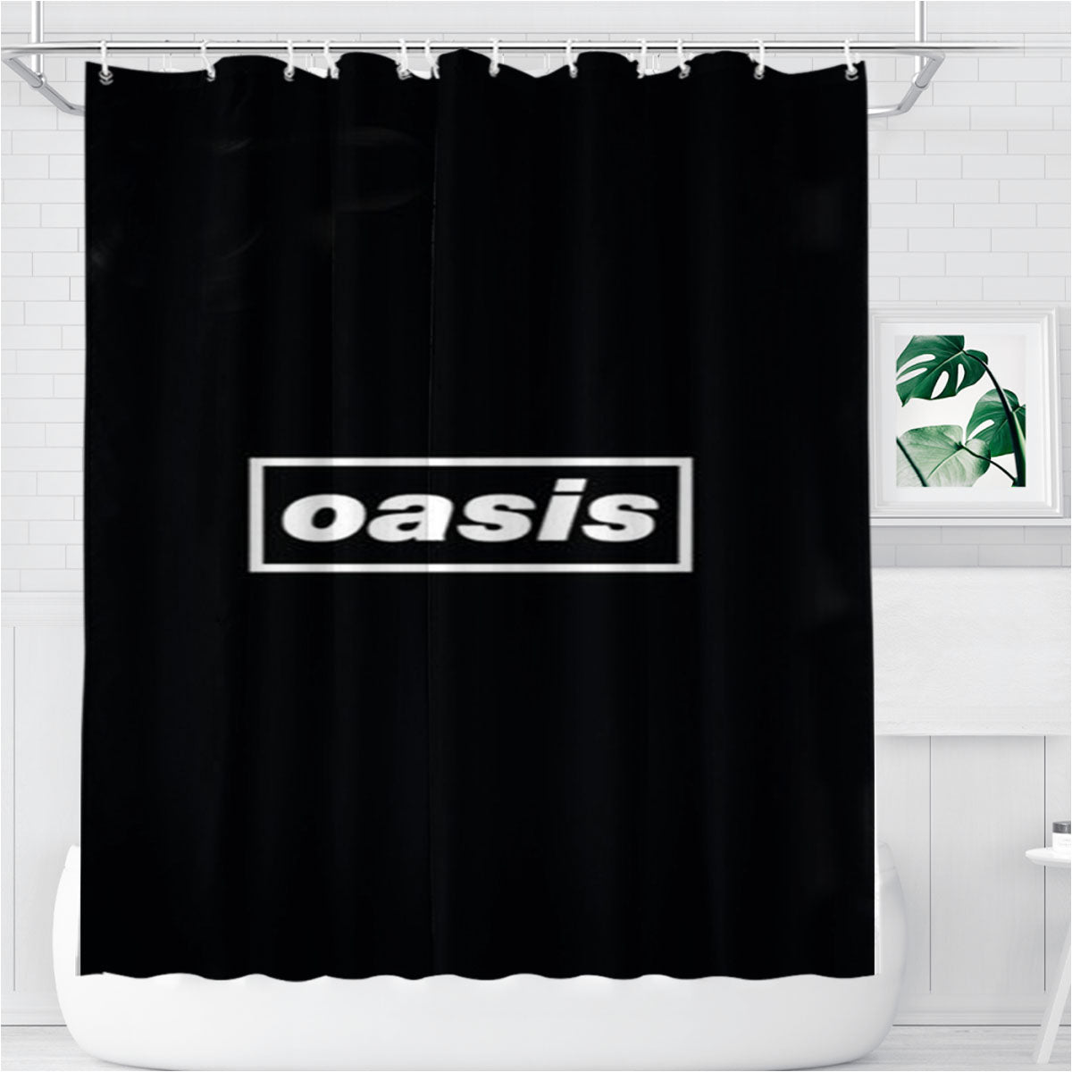 Oasis Bathroom Shower Curtain Fabric Waterproof | 66 X 72 Inch