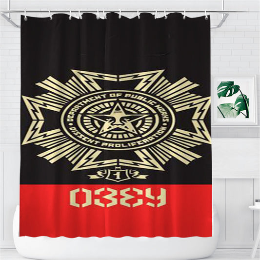 Personalized Obey Clothing Shower Curtain Farmhouse Bathroom Decor