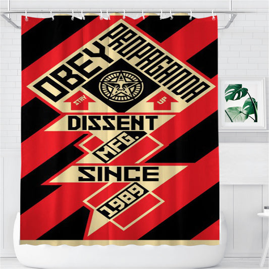 Personalized Obey Propaganda Shower Curtain Farmhouse Bathroom Decor