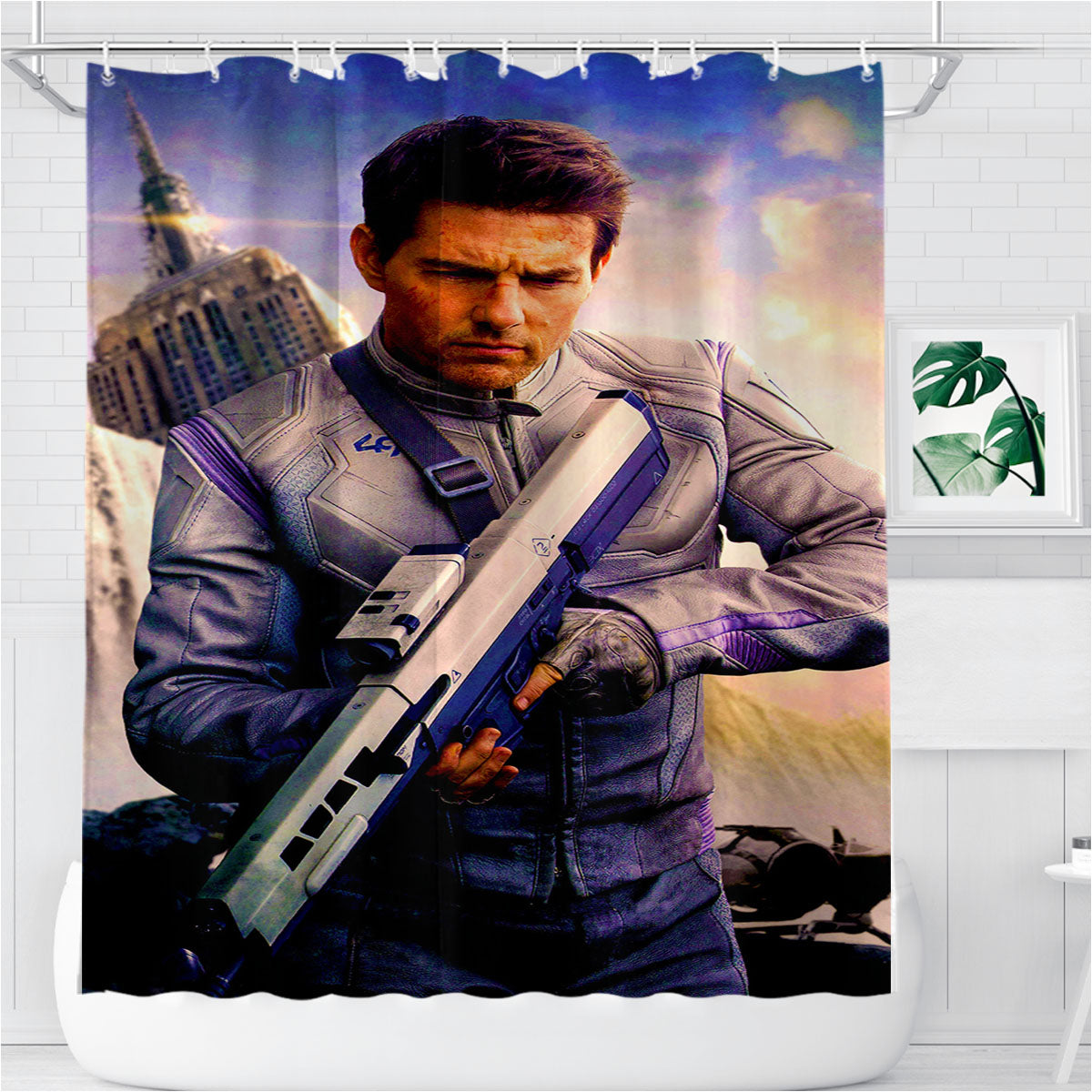 Oblivion Tom Cruise Bathroom Shower Curtain Fabric Waterproof | 66 X 72 Inch