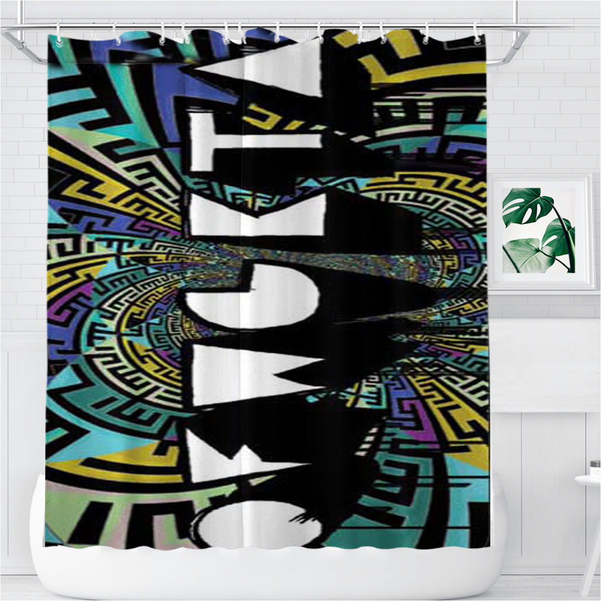 Odd Future Logo Pattern Bathroom Shower Curtain Fabric Waterproof | 66 X 72 Inch