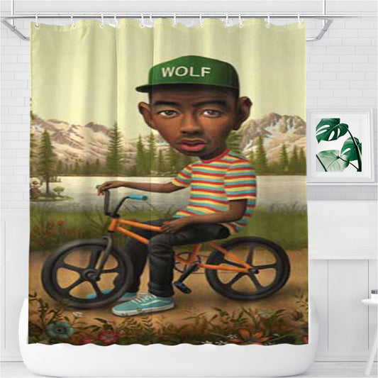 Personalized Odd Future Tyler Bike Paint Shower Curtain Farmhouse Bathroom Decor