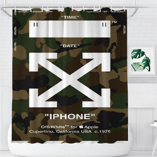 Personalized Off White Army 2 Shower Curtain Farmhouse Bathroom Decor