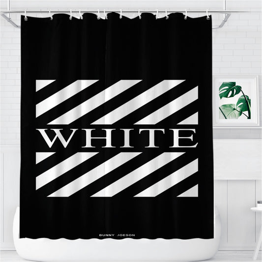 Personalized Off White Bunny Joeson Shower Curtain Farmhouse Bathroom Decor