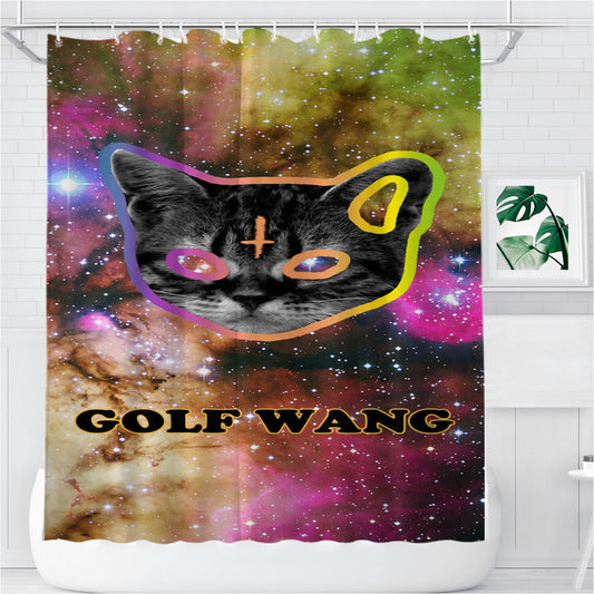 Personalized Ofwgkta Odd Future Wolf Gang Cat Shower Curtain Farmhouse Bathroom Decor