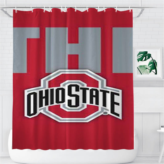 Ohio State The Bathroom Shower Curtain Fabric Waterproof | 66 X 72 Inch