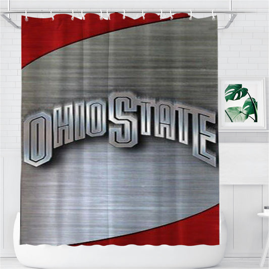 Ohio State University Bathroom Shower Curtain Fabric Waterproof | 66 X 72 Inch