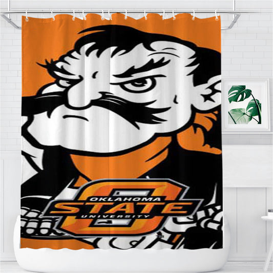 Oklahoma State Big Cowboy Bathroom Shower Curtain Fabric Waterproof | 66 X 72 Inch