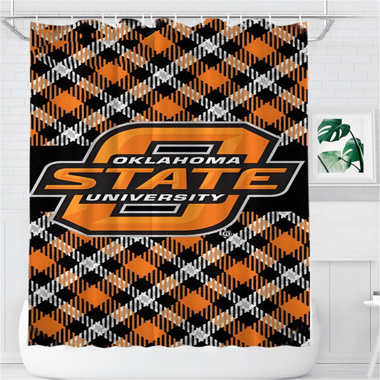 Oklahoma State University Logo Bathroom Shower Curtain Fabric Waterproof
