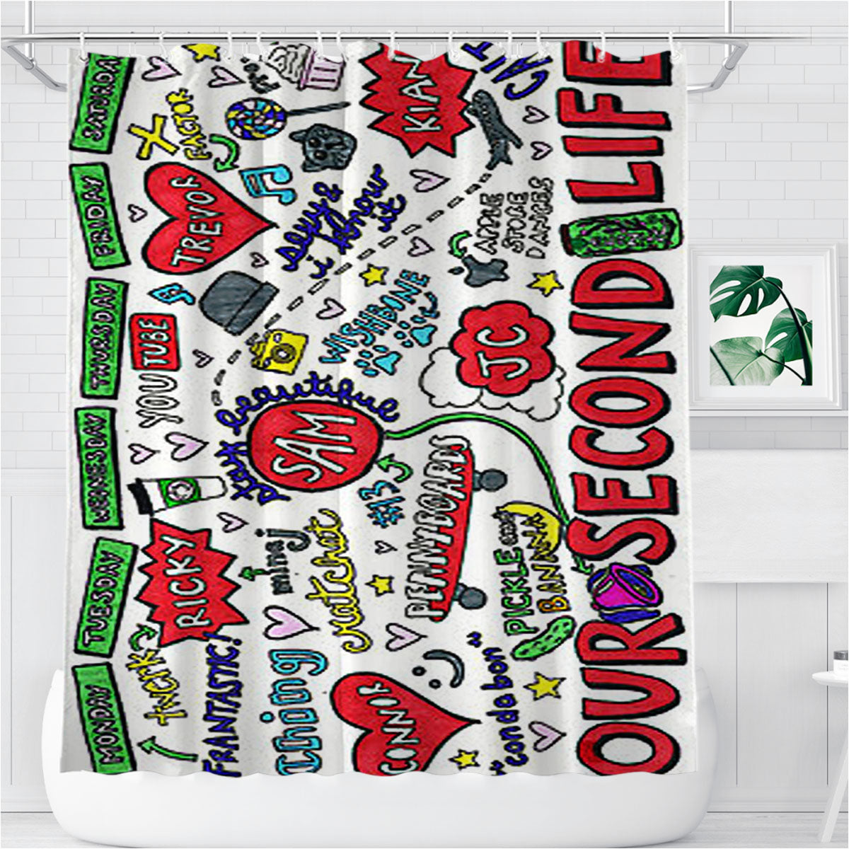 Ol Our Second Life Bathroom Shower Curtain Fabric Waterproof | 66 X 72 Inch