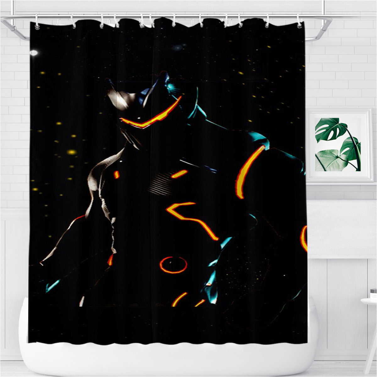 Omega Skin Fortnite Bathroom Shower Curtain Fabric Waterproof | 66 X 72 Inch