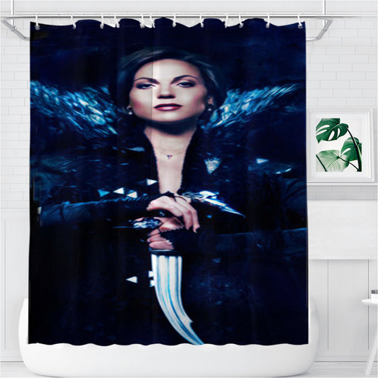 Personalized Once Upon A Time Evil Shower Curtain Farmhouse Bathroom Decor