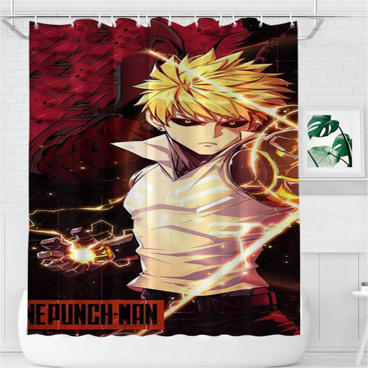 Personalized One Punch Man Shower Curtain Farmhouse Bathroom Decor