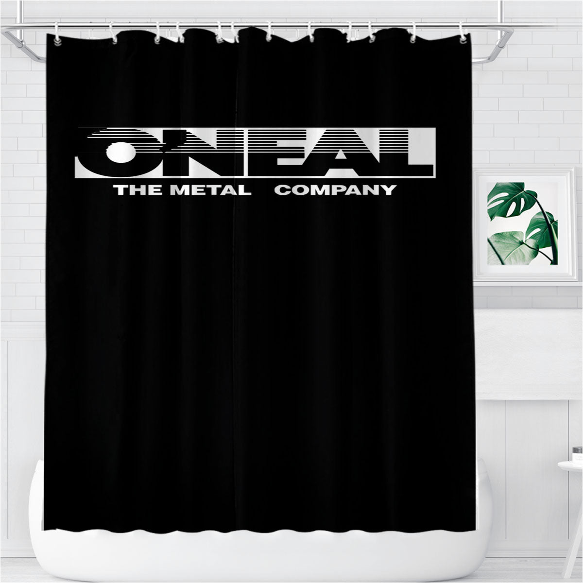 Oneal The Metal Company Bathroom Shower Curtain Fabric Waterproof | 66 X 72 Inch