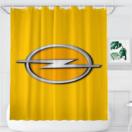 Personalized Opel Yellow Shower Curtain Farmhouse Bathroom Decor