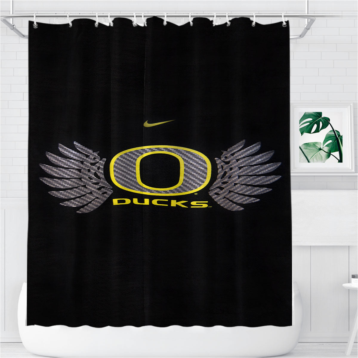 Oregon Pattern Ducks Bathroom Shower Curtain Fabric Waterproof | 66 X 72 Inch