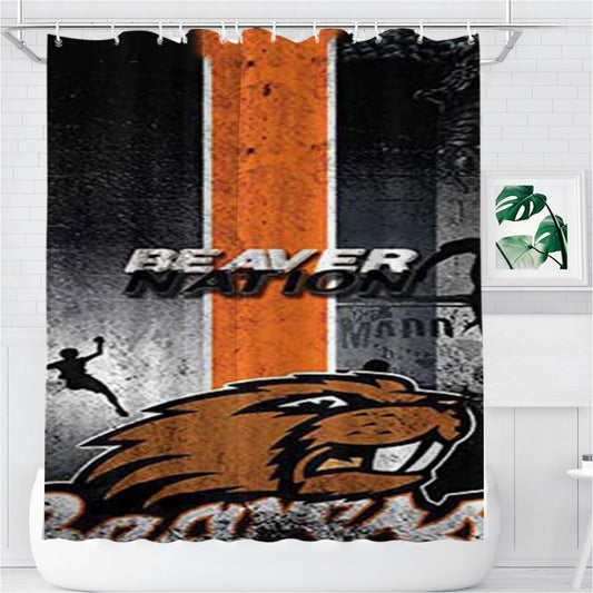 Personalized Oregon State Beavers Nation Shower Curtain Farmhouse Bathroom Decor