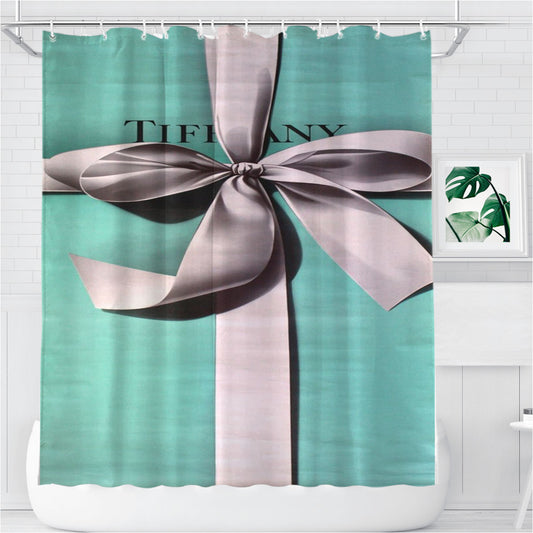 Original Tiffany And Co Box Bathroom Shower Curtain Fabric Waterproof | 66 X 72 Inch