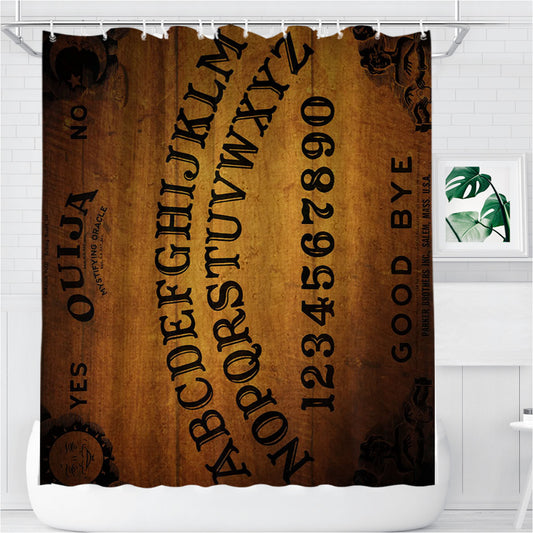 Personalized Ouija Alfabet Vintage Shower Curtain Farmhouse Bathroom Decor