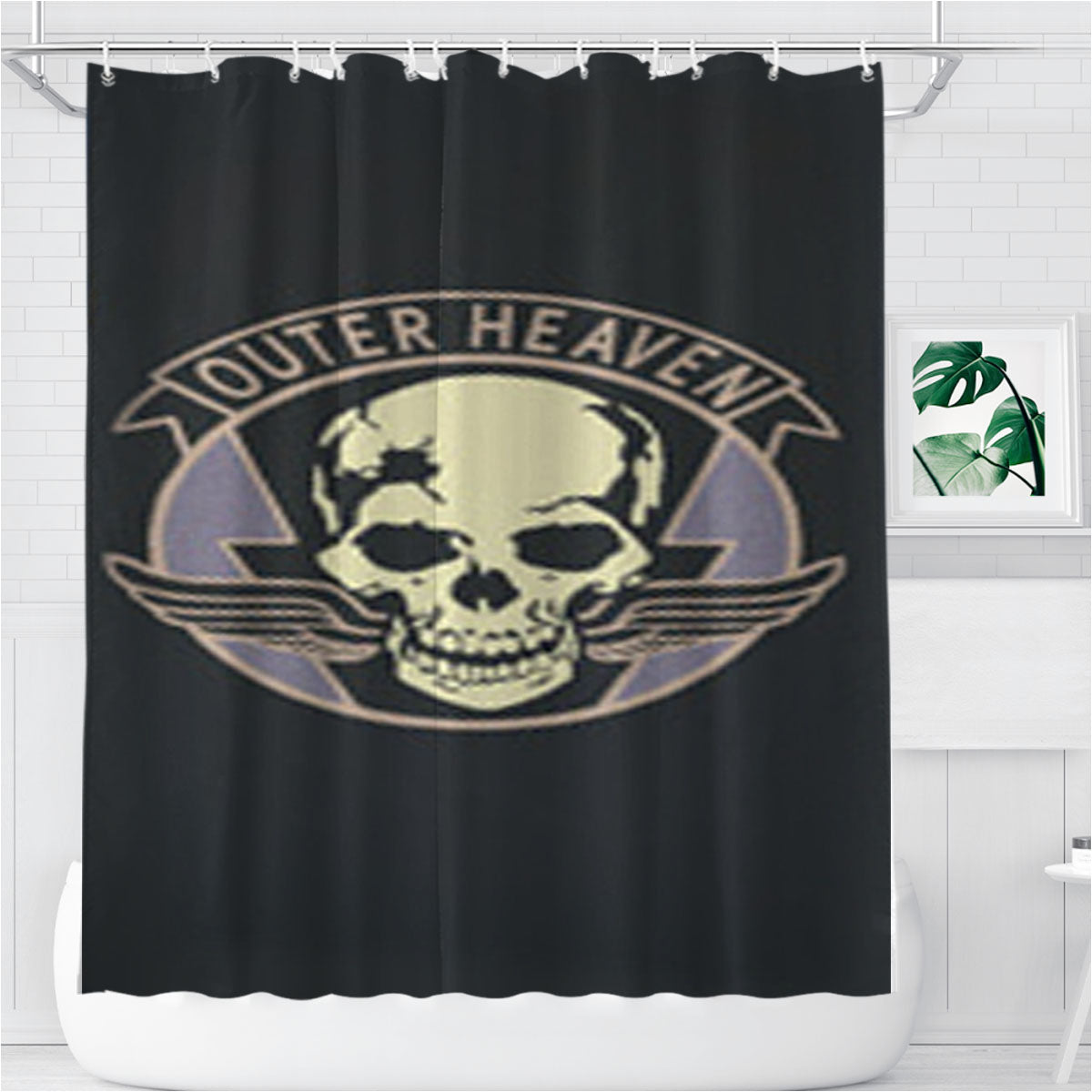 Outer Heaven Metal Gear Solid V The Phantom Pain Bathroom Shower Curtain Fabric Waterproof | 66 X 72 Inch