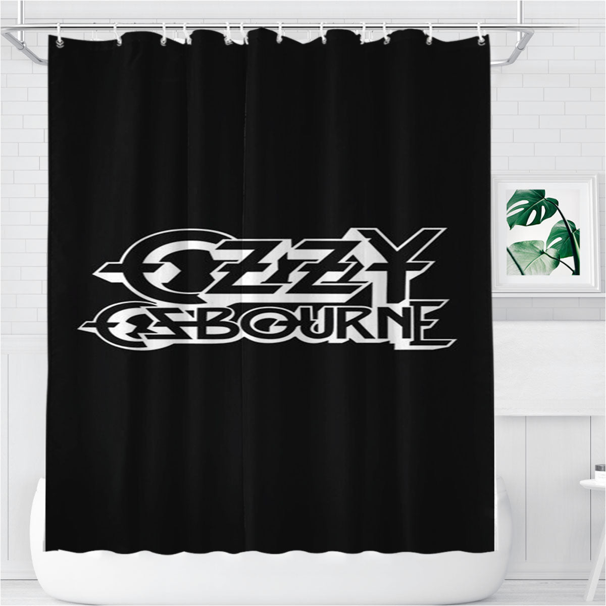 Ozzy Osbourne Black Bathroom Shower Curtain Fabric Waterproof | 66 X 72 Inch