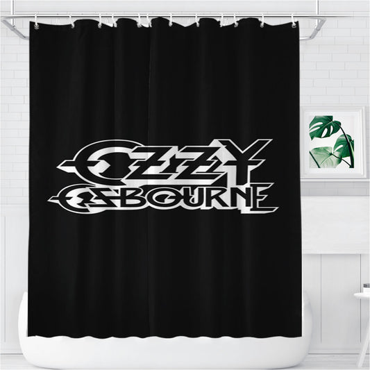 Personalized Ozzy Osbourne Black Shower Curtain Farmhouse Bathroom Decor
