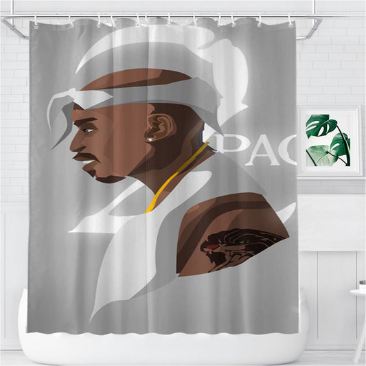 Personalized Pac Minimalist Shower Curtain Farmhouse Bathroom Decor