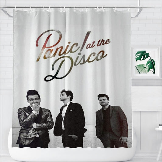 Personalized Panic At The Disco Shower Curtain Farmhouse Bathroom Decor