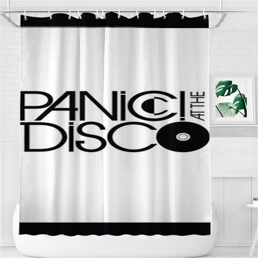 Personalized Panic At The Disco Simple Font Shower Curtain Farmhouse Bathroom Decor