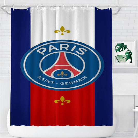 Personalized Paris Saint Germain Emblem Shower Curtain Farmhouse Bathroom Decor