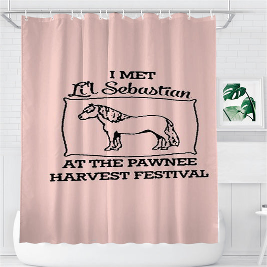 Personalized Parks And Recreation I Met Li'L Sebastian Shower Curtain Farmhouse Bathroom Decor