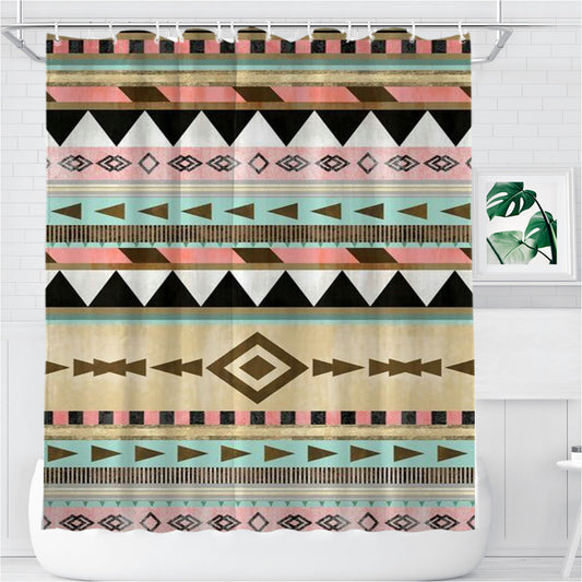 Pattern Art Culture Bathroom Shower Curtain Fabric Waterproof | 66 X 72 Inch