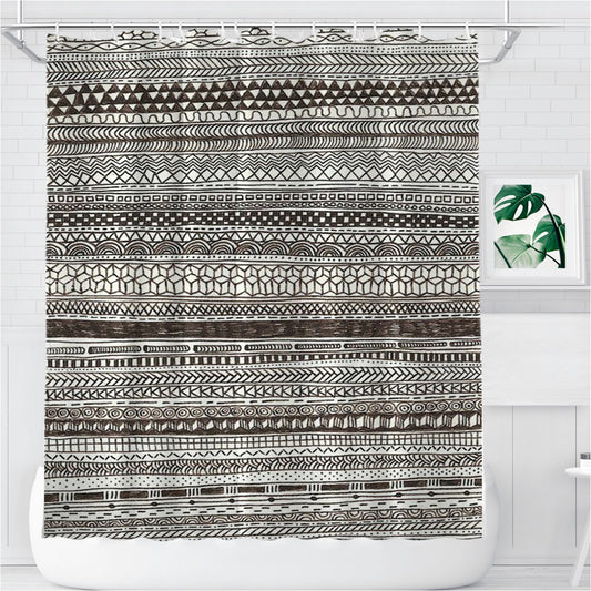 Personalized Pattern Black Sweet Shower Curtain Farmhouse Bathroom Decor