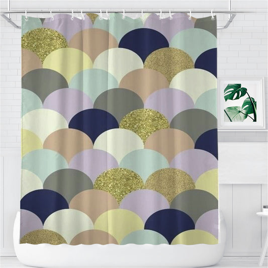 Personalized Pattern Blue San Kies Shower Curtain Farmhouse Bathroom Decor
