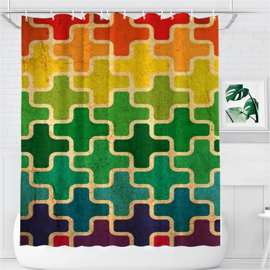 Personalized Pattern Colorfull Smile Shower Curtain Farmhouse Bathroom Decor