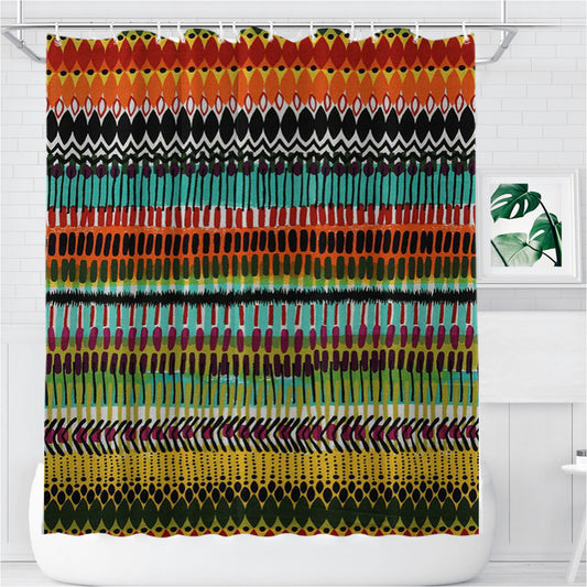 Pattern Culture Art Bathroom Shower Curtain Fabric Waterproof | 66 X 72 Inch