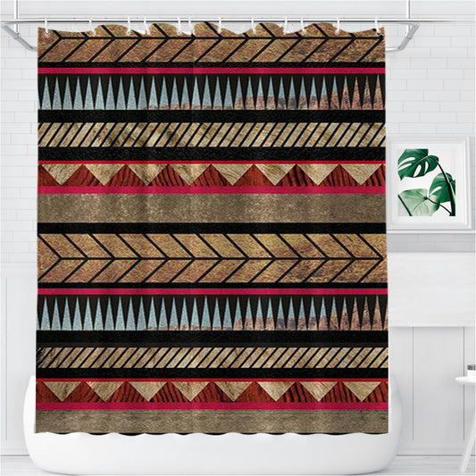 Personalized Pattern Emboss Shower Curtain Farmhouse Bathroom Decor