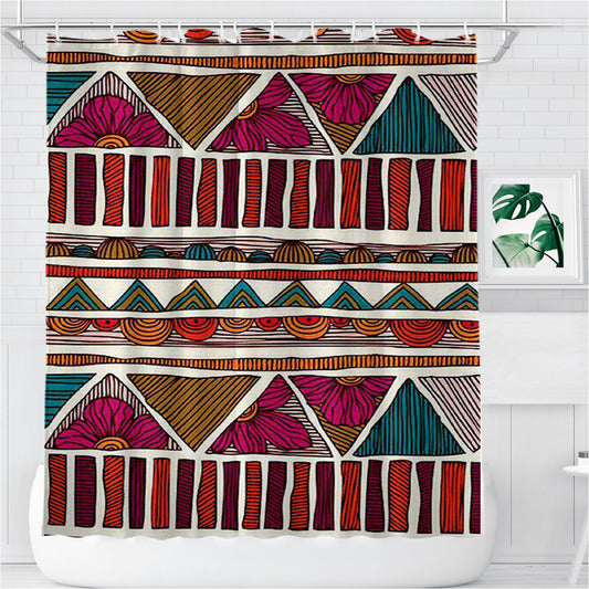 Personalized Pattern Rose Shower Curtain Farmhouse Bathroom Decor