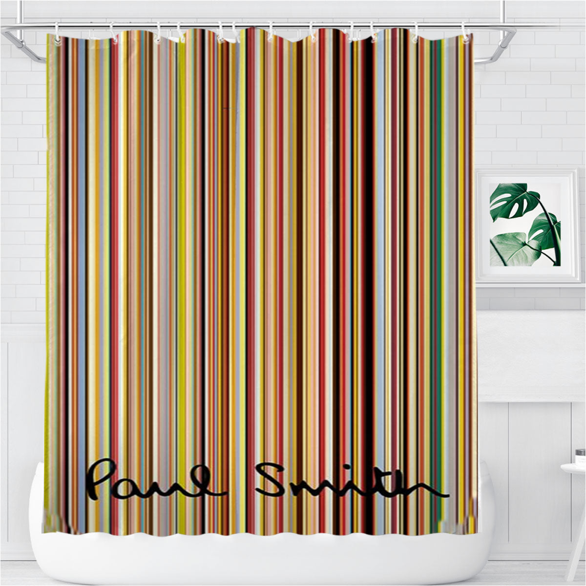Paul Smith Bathroom Shower Curtain Fabric Waterproof | 66 X 72 Inch