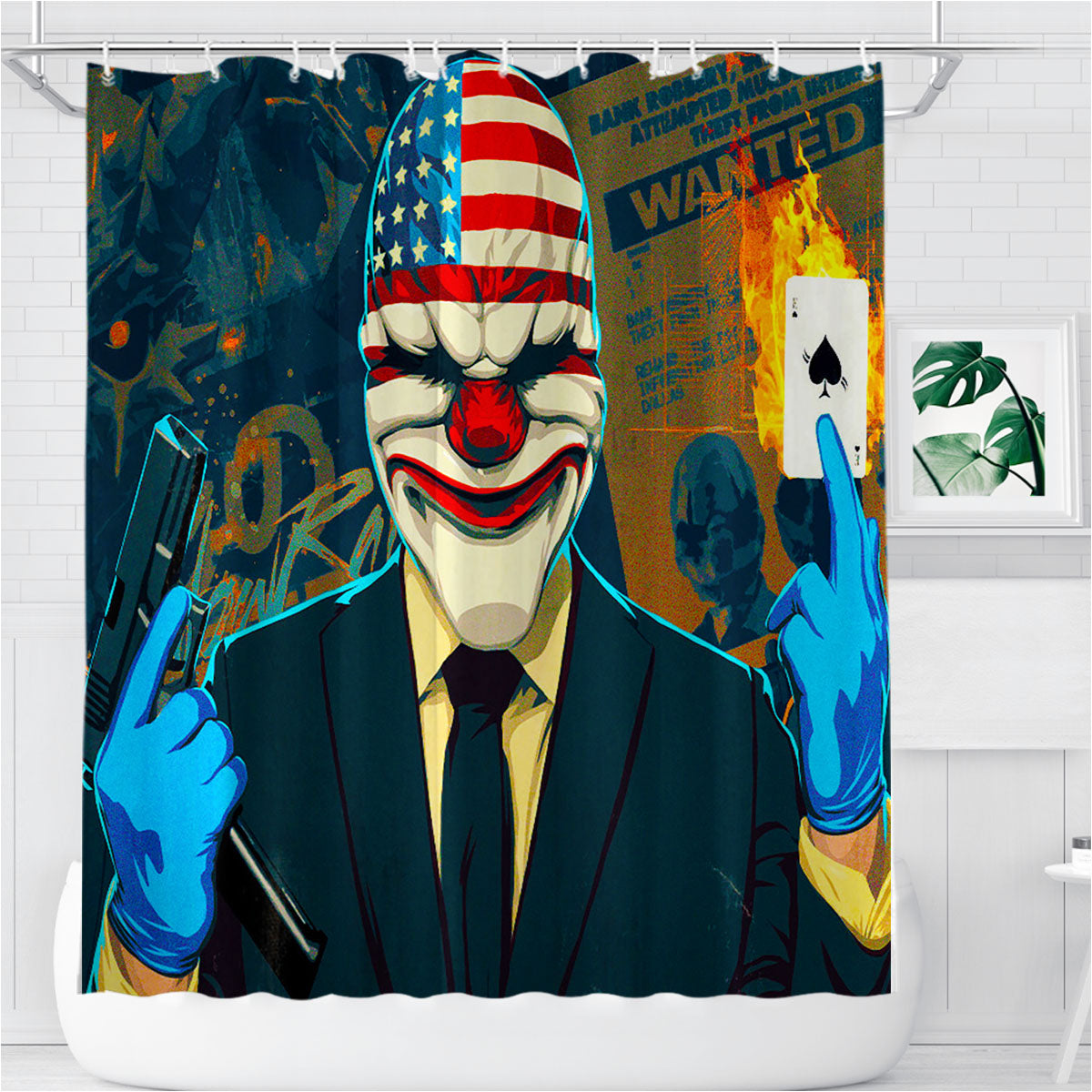 Payday The Clo Bathroom Shower Curtain Fabric Waterproof | 66 X 72 Inch