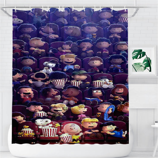 Peanuts Movie 2015 Poster Bathroom Shower Curtain Fabric Waterproof
