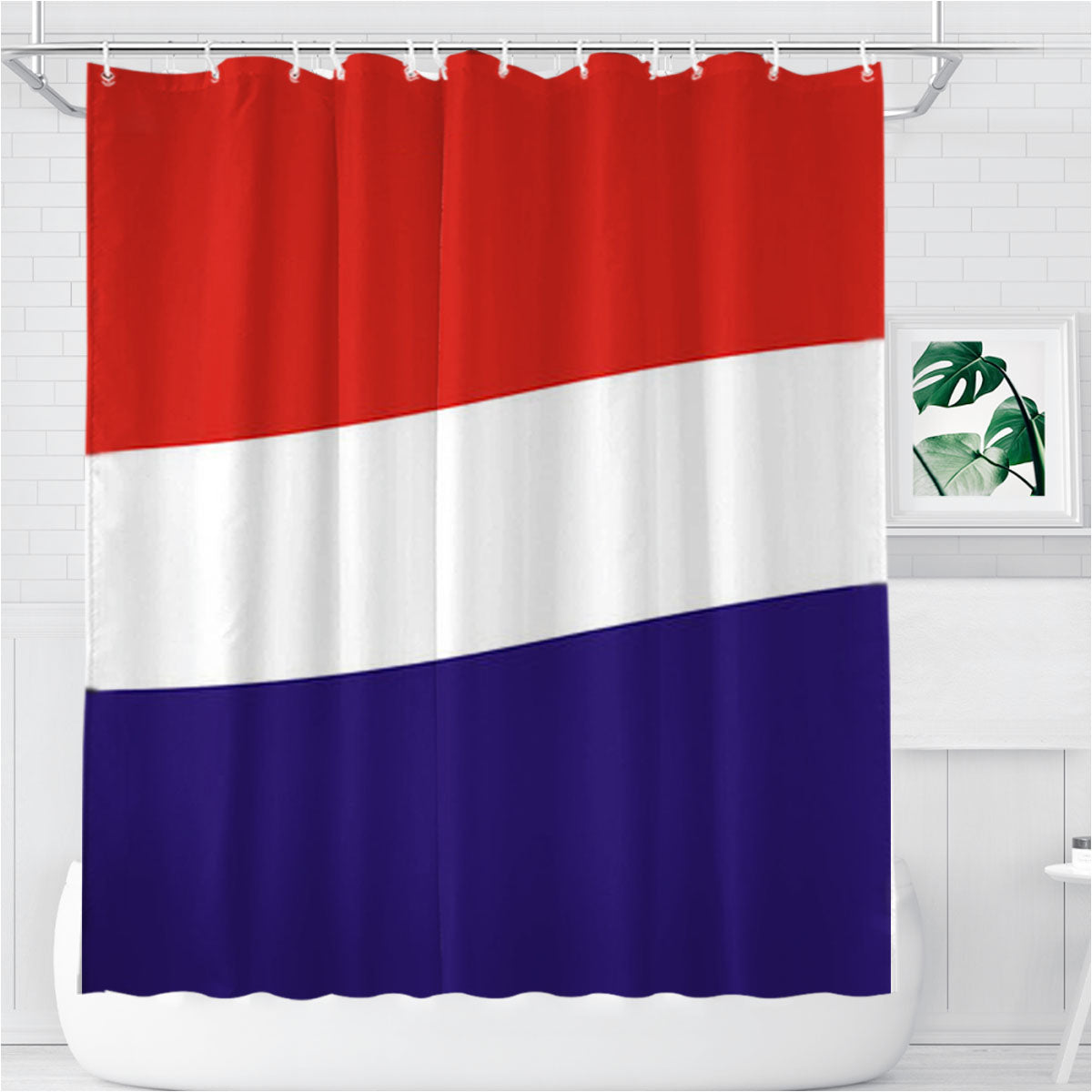Pepsi Color Bathroom Shower Curtain Fabric Waterproof | 66 X 72 Inch