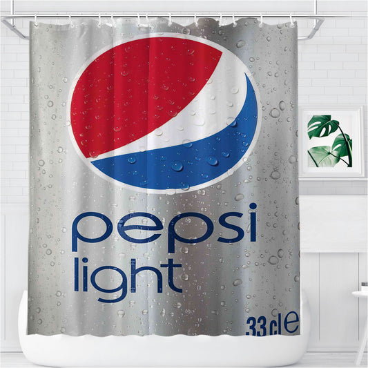 Personalized Pepsi Light Ice Soft Drink Cans Shower Curtain Farmhouse Bathroom Decor