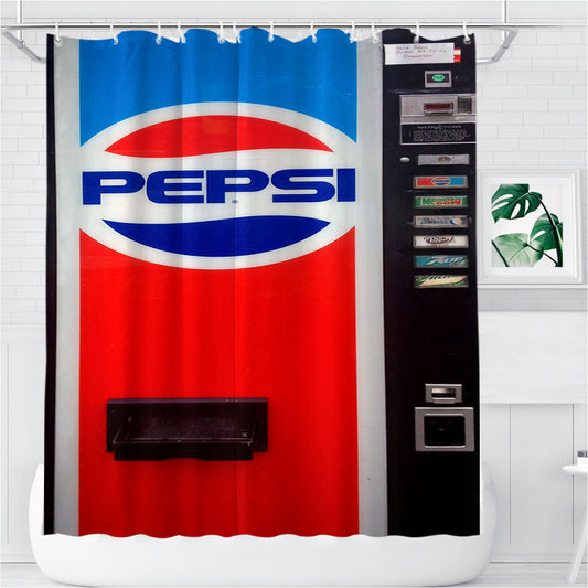 Personalized Pepsi Soft Drink Vending Machine Shower Curtain Farmhouse Bathroom Decor