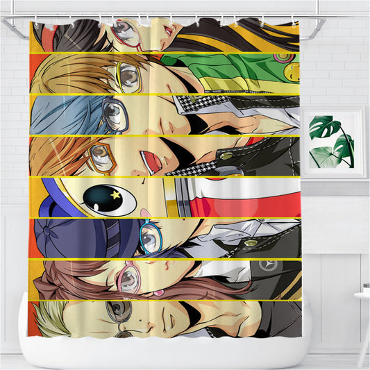 Personalized Persona Characters Shower Curtain Farmhouse Bathroom Decor